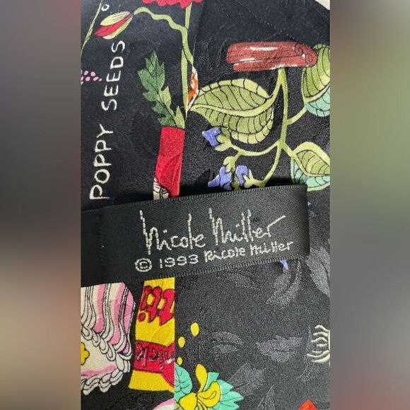 1993 Nicole Miller Neck Tie Excellent Preloved Condition - Picture 2 of 4